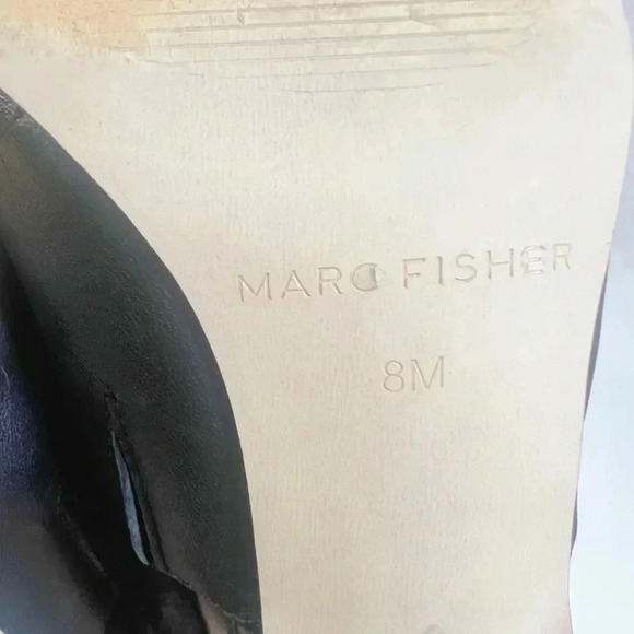 Marc Fisher MFKalayne Black Leather Pointed Toe Heel Size 8 - Picture 6 of 11